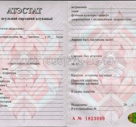 Аттестат о Полном Среднем Образовании Беларуси 2020г в Рязани